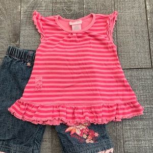 Naartjie Striped Ruffle Edge Tunic